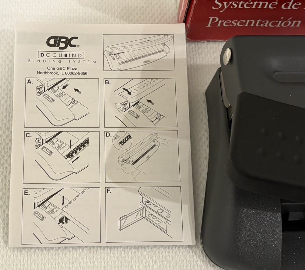 GBC - Docubind Personal Presentation Binding System w/Original Box & Packaging