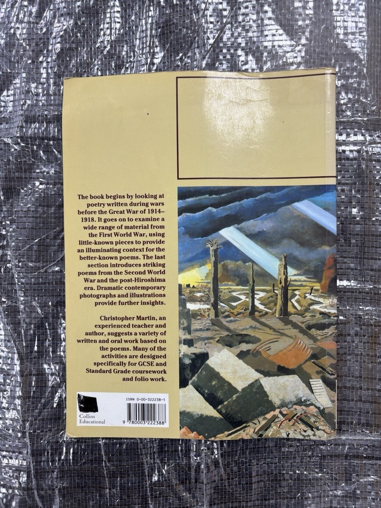 War Poems by Christopher Martin (Paperback, 1990)