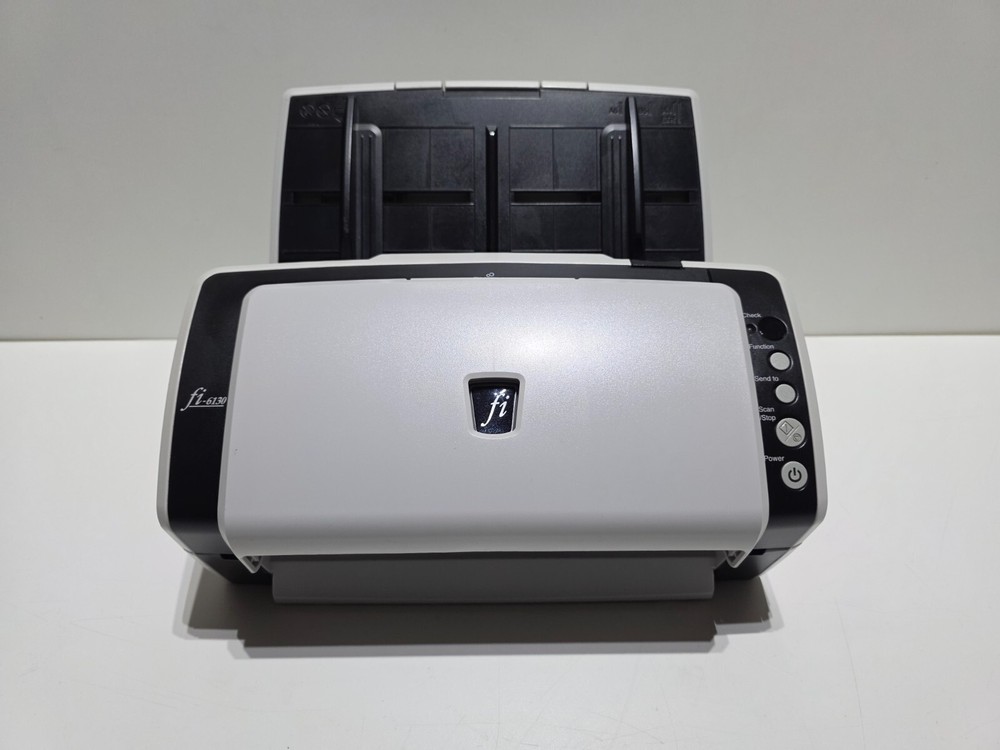 Fujitsu fi-6130 Document & Image Duplex Scanner with Power Supply & USB Cable.
