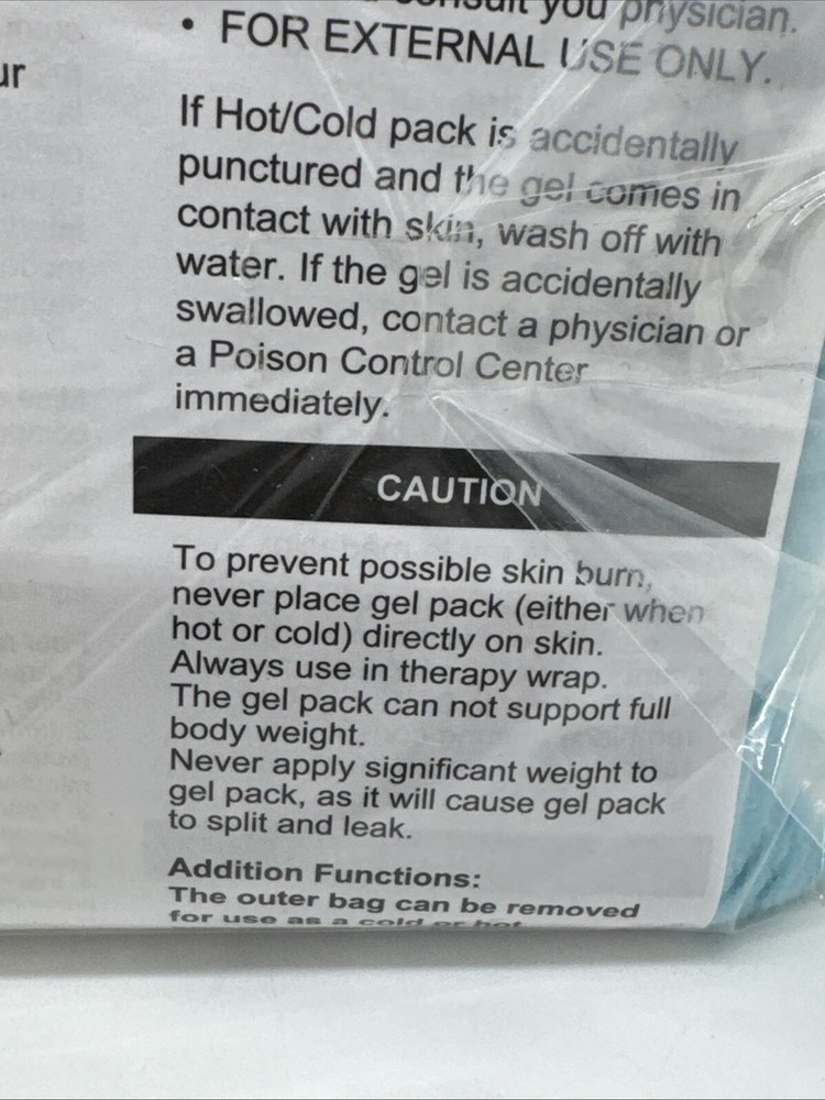 AVON WELLNESS Multi-purpose Support Bandage 2007 Light Blue + Hot/Cold Compress