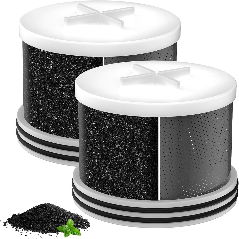 MakeFit Shower Head Activated Carbon Filter Replacement Cartridge 1, 2 PACKS