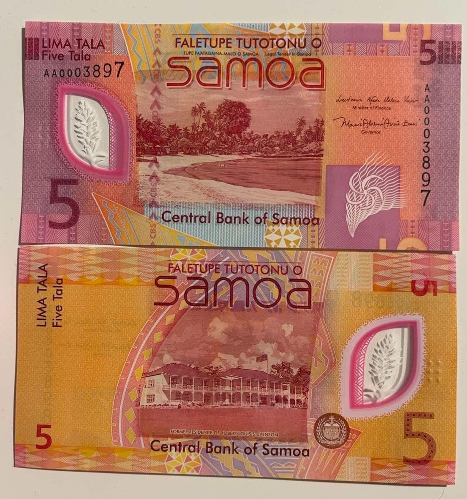Samoa - 5 Tala 2023 UNC Polymer s. AA Lemberg-Zp