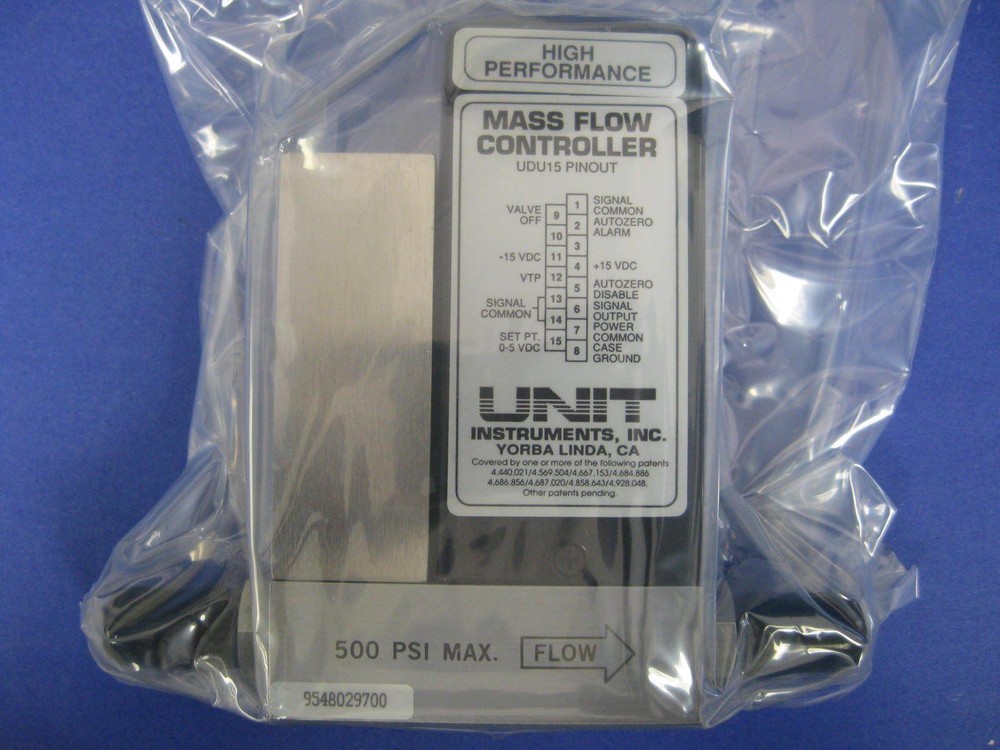 Unit UFC-1410N Mass Flow Controller, He, 20 SLM,15 Pin D-Connector