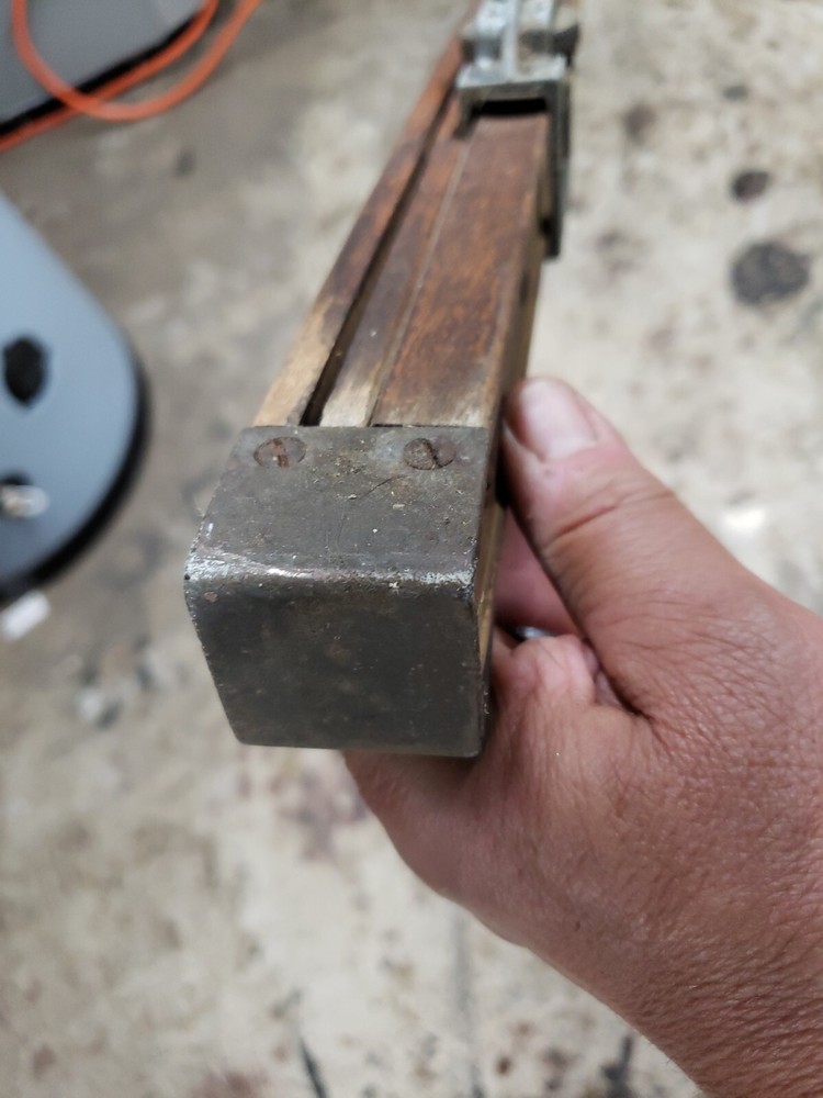 BUFF Vintage Wood Surveyors Elevation Grading POLE Approximately 13' 3"