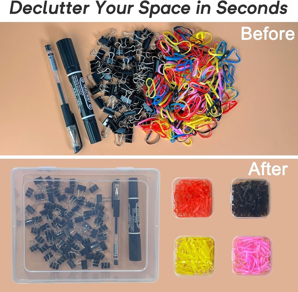 Bead Organizer Box – Small Bead Storage Containers, Mini Clear Plastic Storage