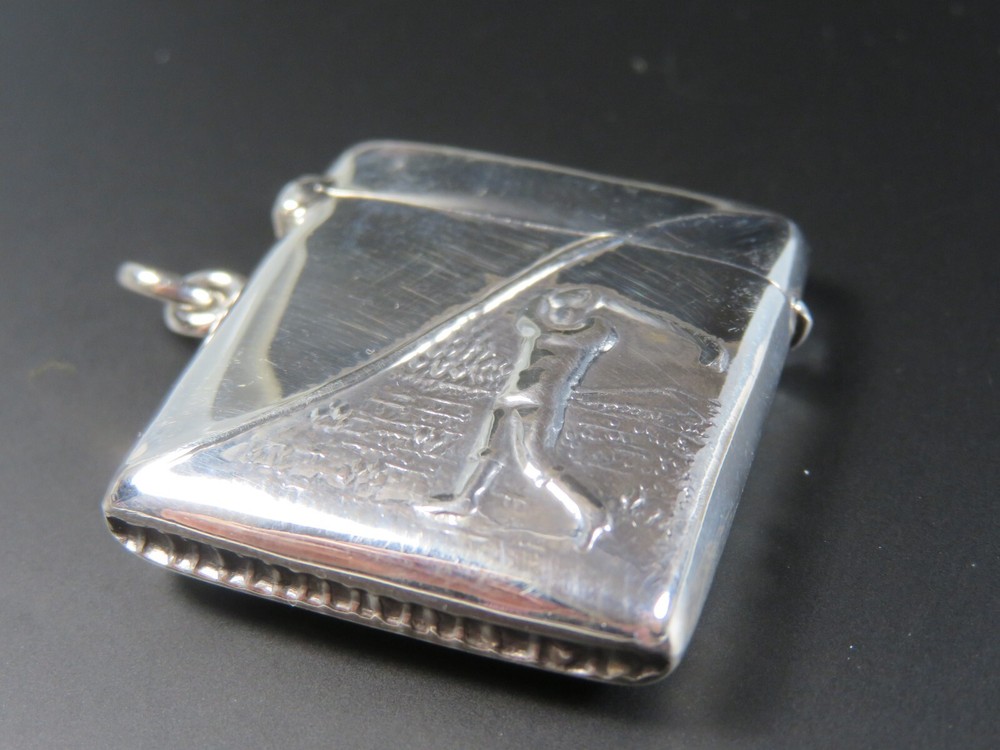 STERLING SILVER GOLF VESTA CASE