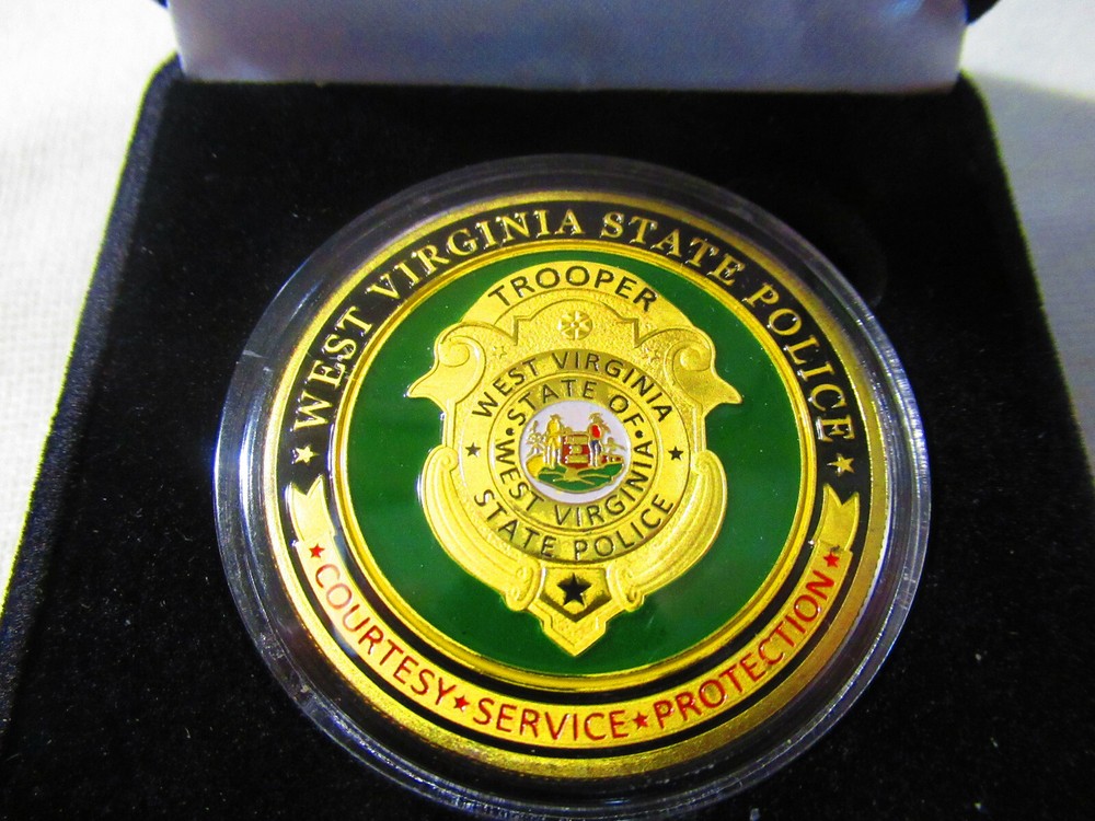 WEST VIRGINIA STATE POLICE Challenge Coin w/ Presentation Box