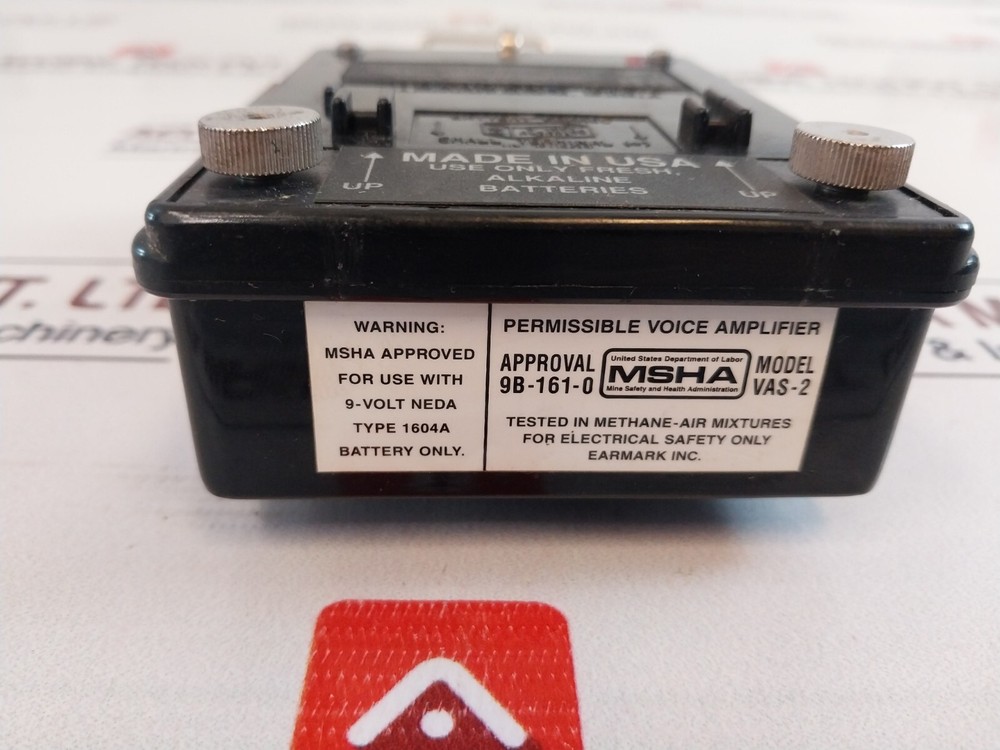 Earmark Vas-2 Permissible Voice Amplification System 9volt