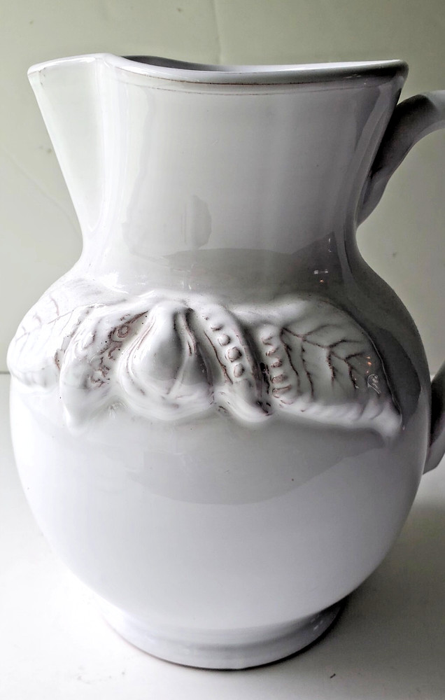 White Ceramic 8.25" Pitcher Made in Italy