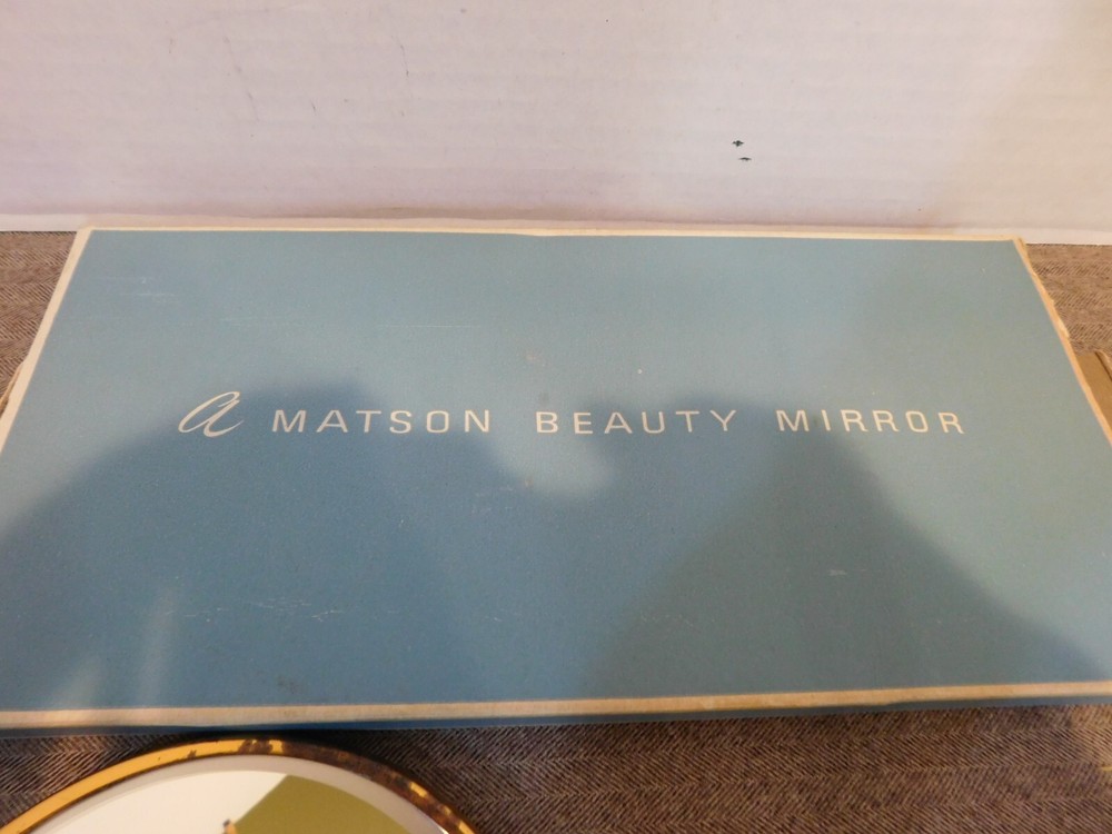 Vintage Matson Beauty Handheld Two-Sided Mirror with Original Box