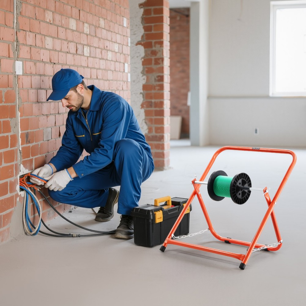 VEVOR Foldable Wire Spool Rack Cable Caddy for Electrical Industrial Retail