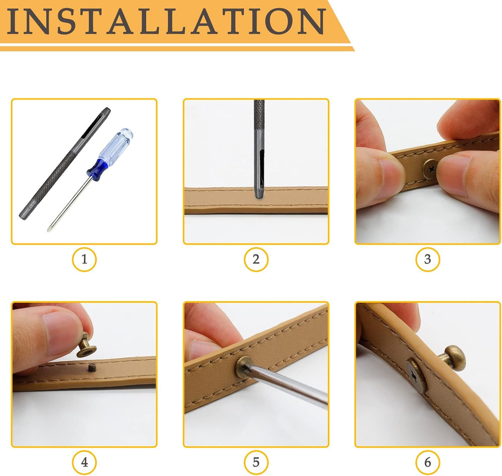 Moicstiy 100Set 5Mm round Head Button Studs Solid Button Stud Screw Leather Butt