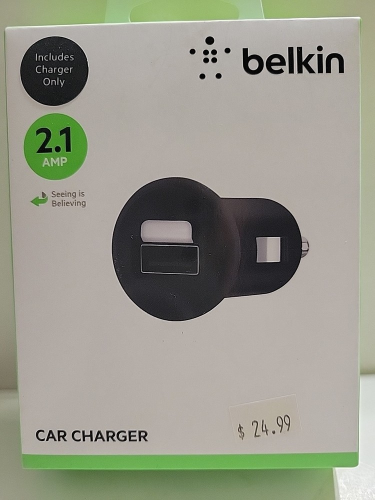 Belkin 2.1 AMP Compact Design Car Fast Charger for iOS & Android Devices