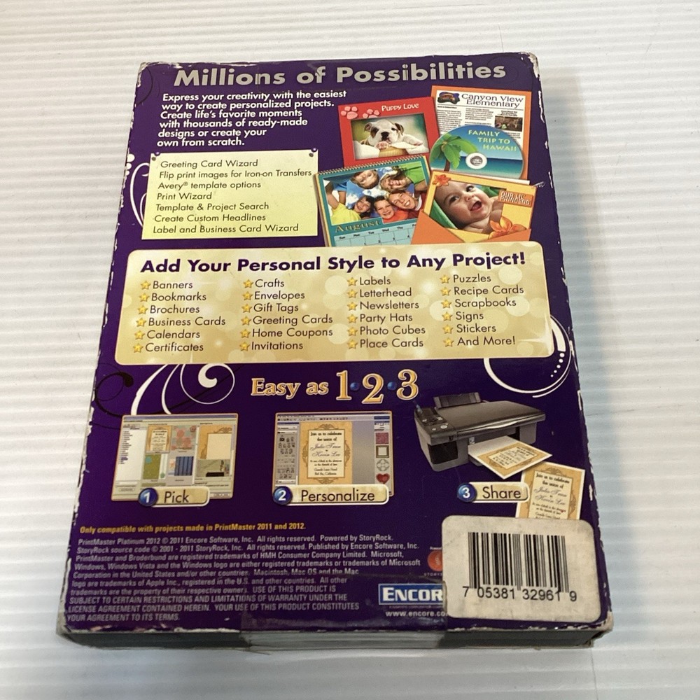 Print Master Platinum PC MAC DVD-ROM New Sealed