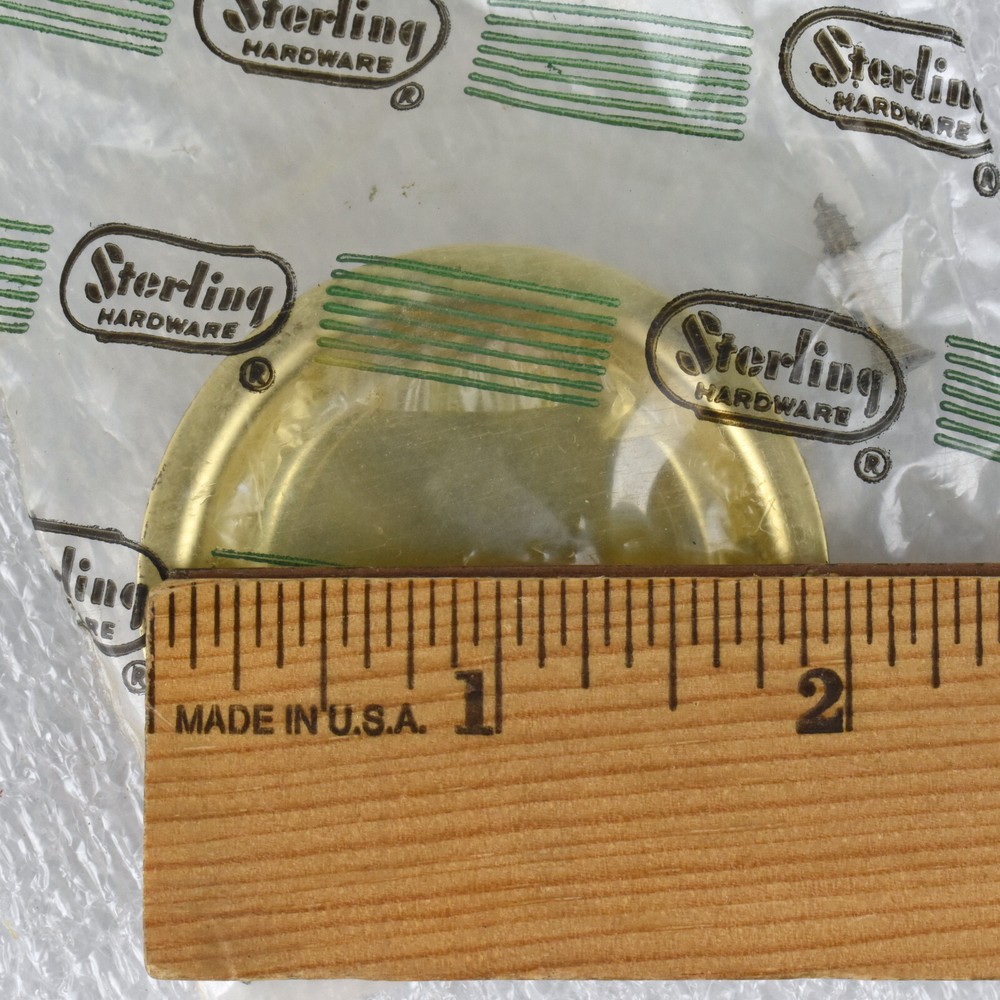 PAIR of Vintage Sterling Hardware 2" Brass Flush Pulls for Sliding Doors NOS
