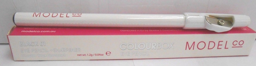 Model Co Colour Box Eye Pencil + sharpener .04 oz *NIB  BLACK 01