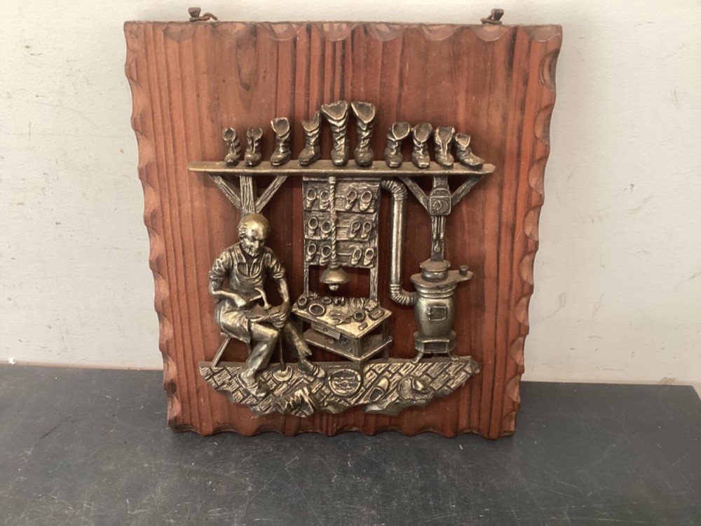 Vintage Rustic West German Wall Hanging, 28cm x 30cm