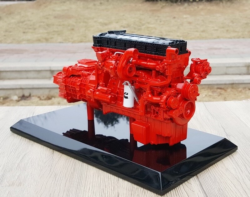 1:10 Cummins M15 Engine Transmission Construct Machine Equipment Diecast Model