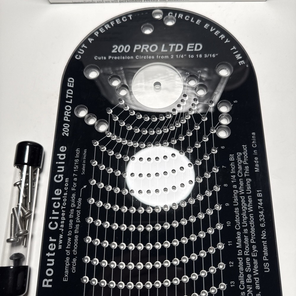 Jasper 200 PRO LTD ED Router Circle Guide Tool New