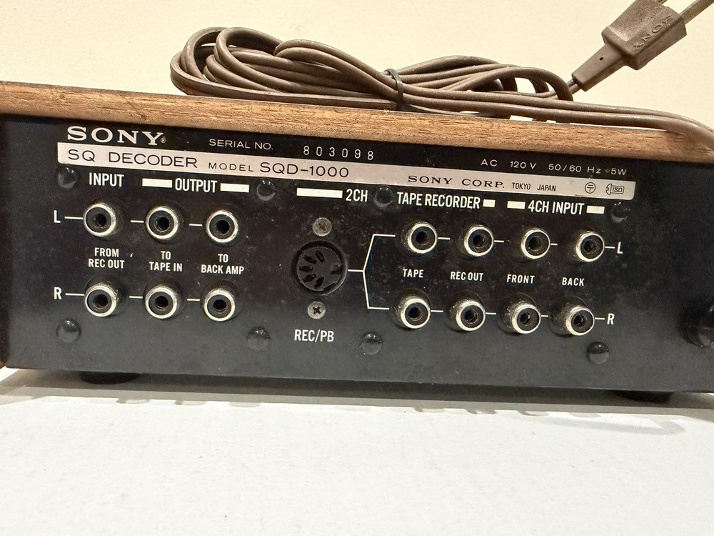 Vintage SONY SQ Quadrophonic DECODER Model SQD 1000