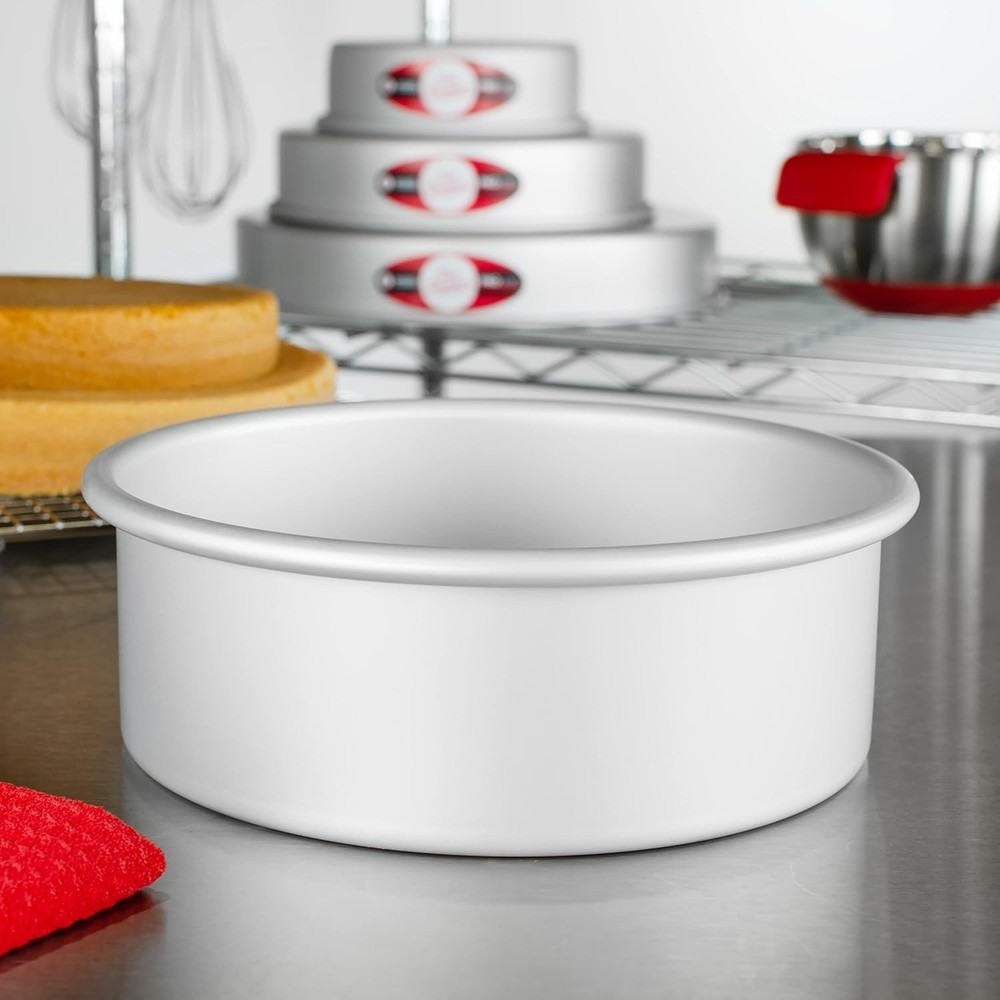 Durable Round Cake Pans 8x3", 2 Pc