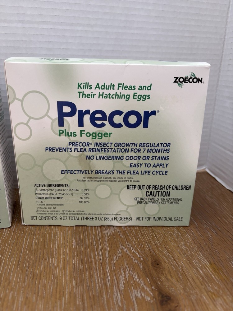 Precor Plus IGR Fogger 3 x 3 oz Kills Fleas Hatching Eggs Flea Tick Control Bomb