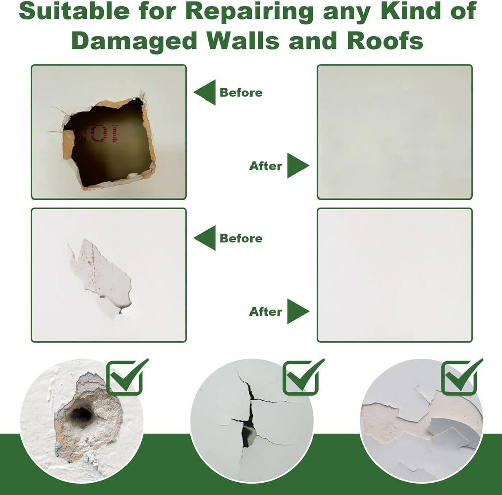 11 Pcs Drywall Patch, Dry Wall Web Repair Patch Kits for Holes, Plaster Sheet...