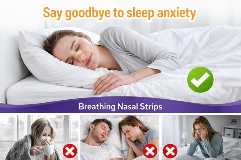 3 Pack NASAL STRIPS Breathe Nose Better Reduce Snoring Right Sleep