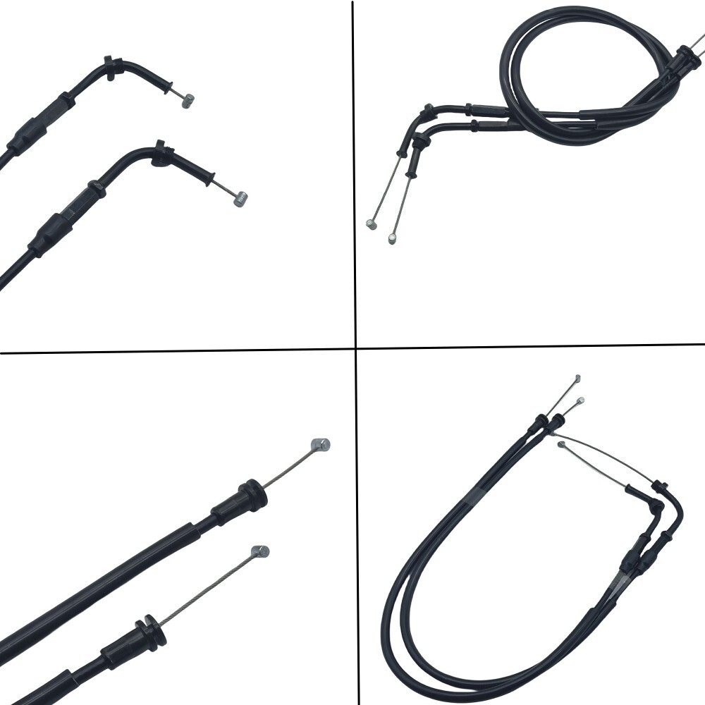 Black Throttle Cable Push & Pull Set For BMW S1000RR 2009-2014 2013 2012 2011