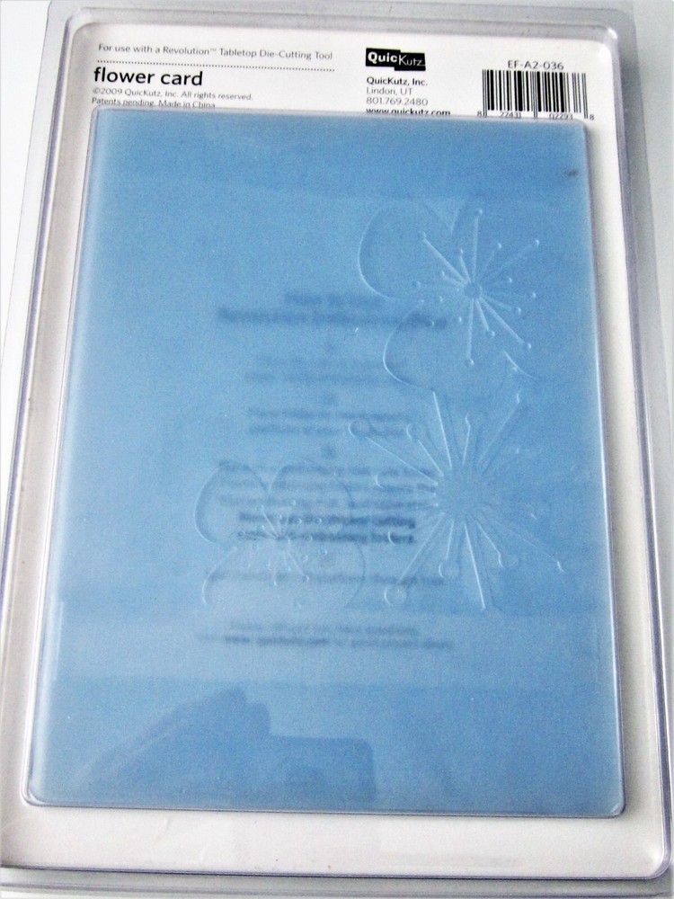Flower Card QuicKutz Universal Embossing Folder EF-A2-036 NEW!