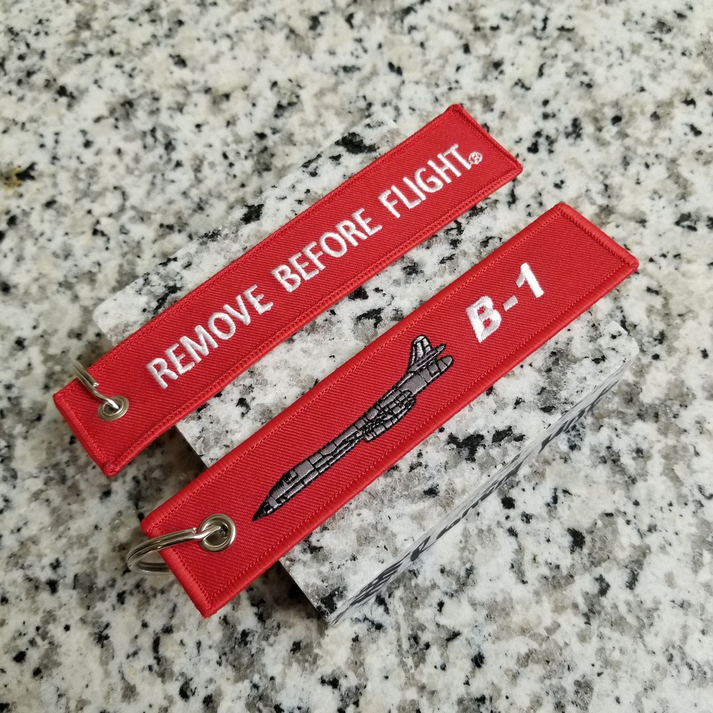 B-1 "The Bone" Lancer Bomber Remove Before Flight ® Keychain, Tag, Streamer!