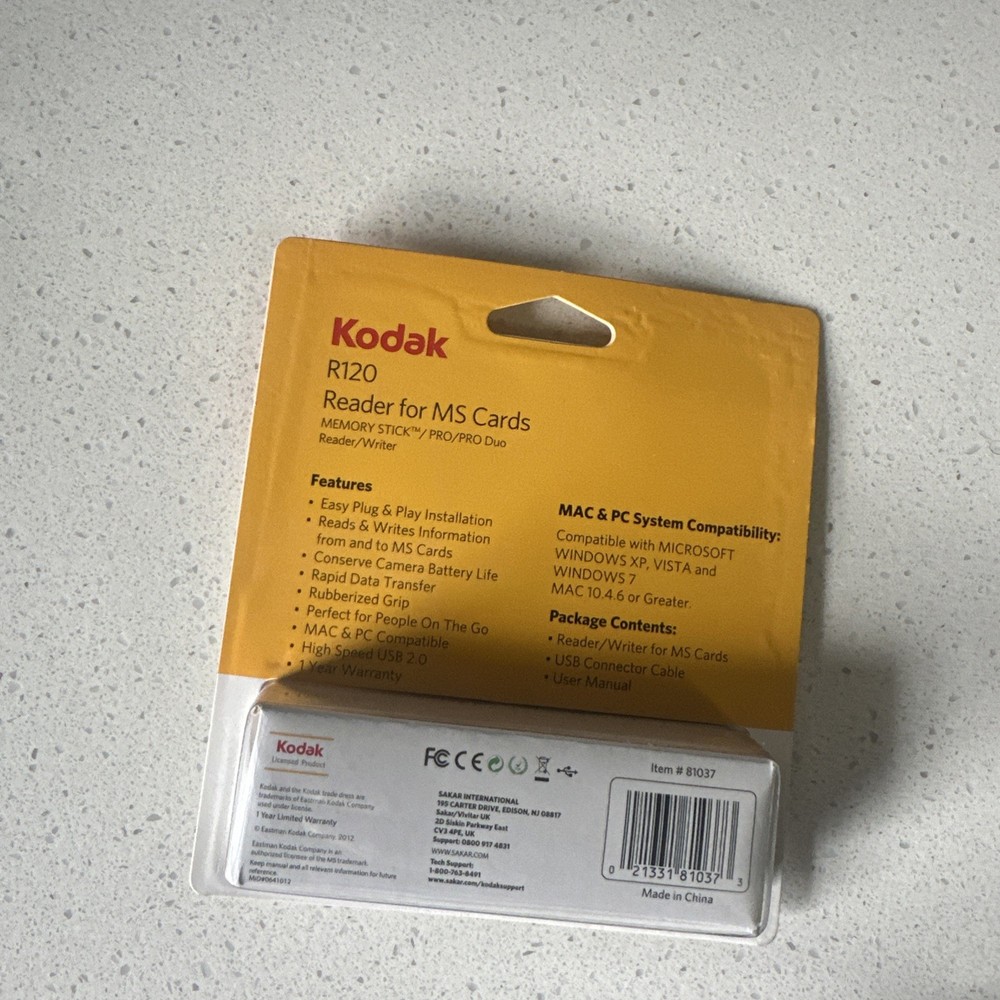 Kodak R120 Reader for MS Cards Memory Stick Reader / Writer High SpeedUSB