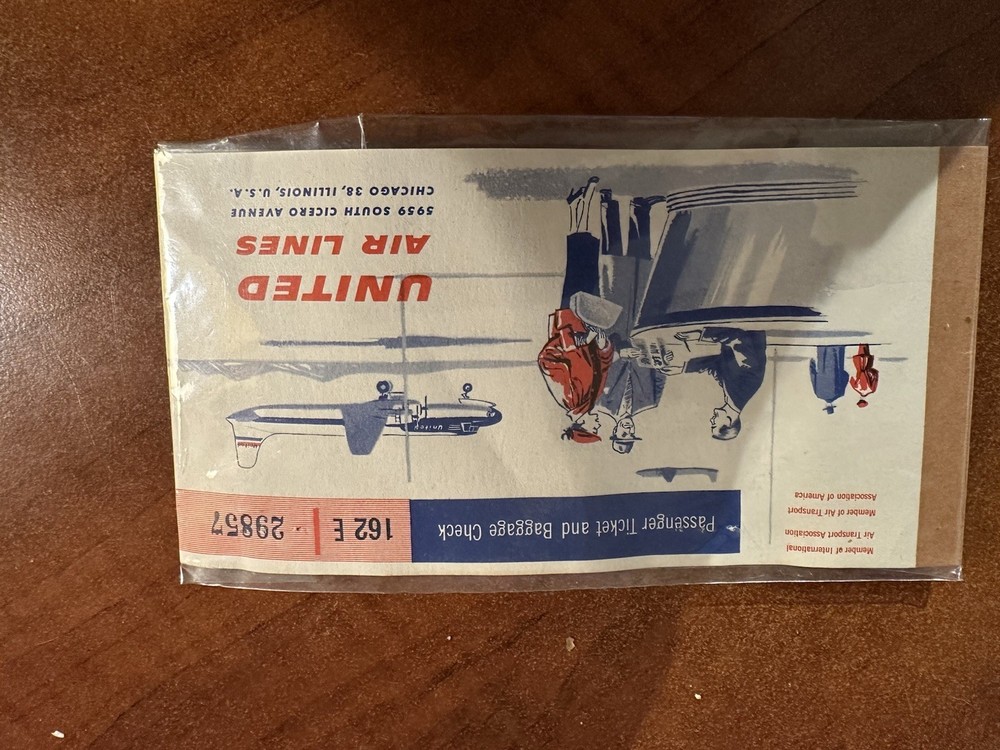Old 1954 Delta airline Ticket