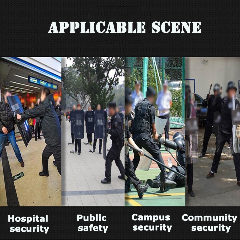 Hand-Held Anti-riot Shield Security Protection Portable PC Protective Shield New