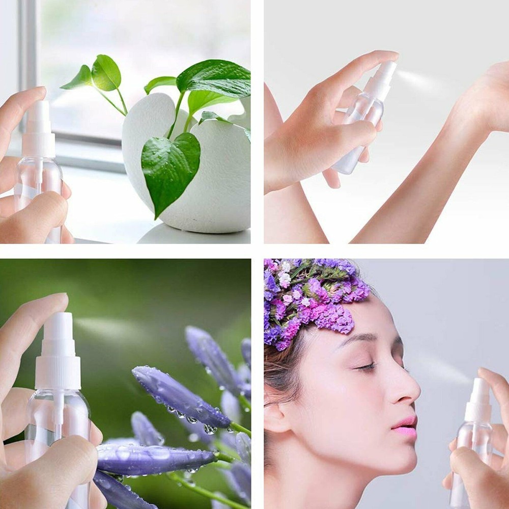 1-10PCS 30ml/60ml Travel Spray Bottle Plastic Transparent Perfume Empty Atomizer