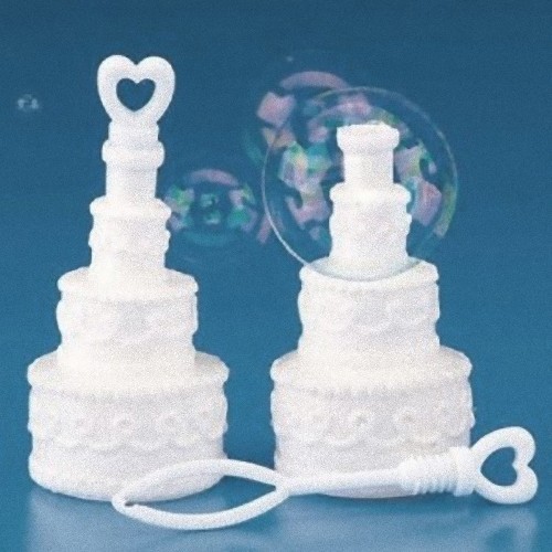 25 White Wedding Cake Bubbles 6oz Reception Ceremony Function Bomboniere Favour