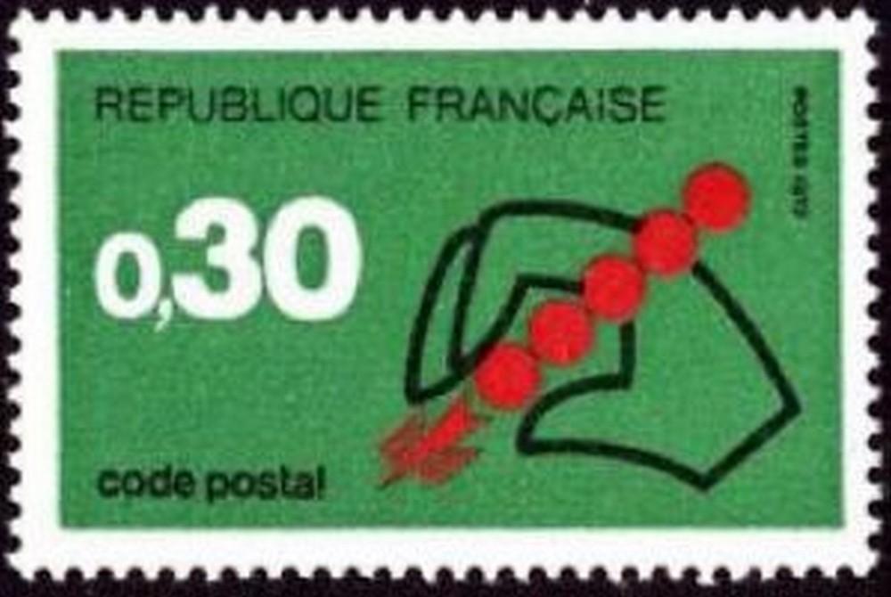 France Yvert Num 1719 ** Postal Code 1972