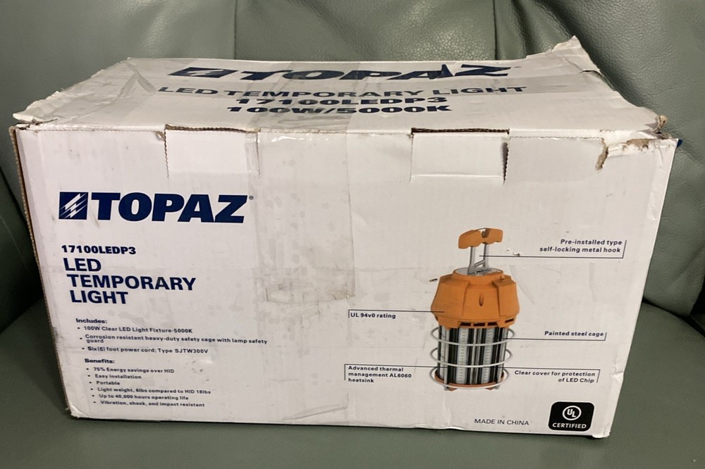 Topaz 17100LEDP3 Temporary WORK LIGHT LED 5000k 100W