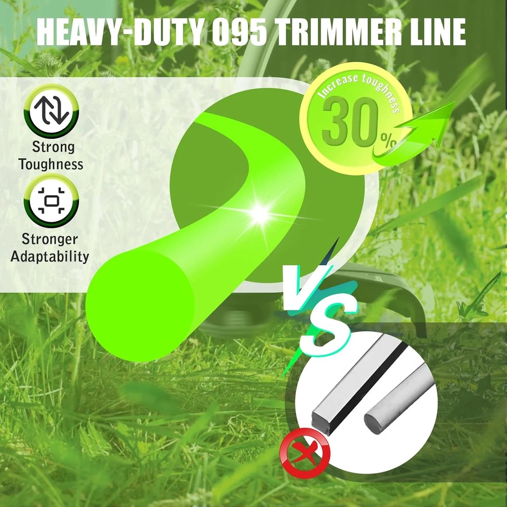 095 Trimmer Line Heavy Duty, Weed Eater String .095, String Trimmer Line .0