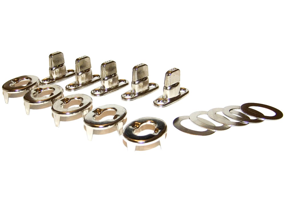 Turn Button, Common Sense Fastener, Double Height Stud & Eyelet Set, 5 Pc.