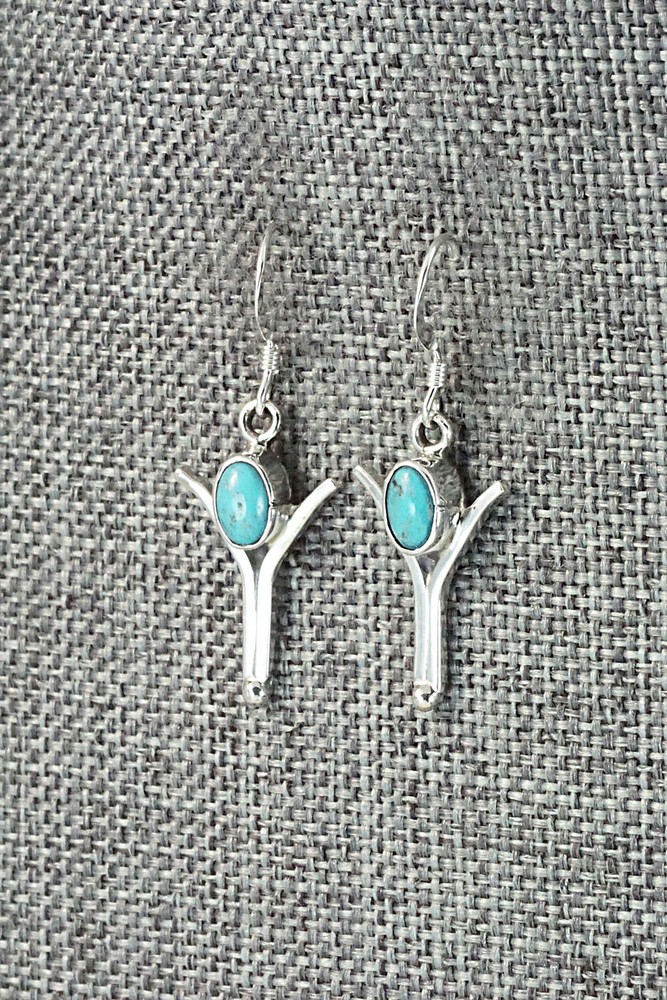 Turquoise & Sterling Silver Earrings - Gary Shorty