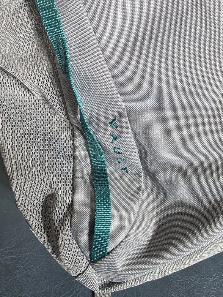 North Face Backpack Vault Grey, Off White And Teal.