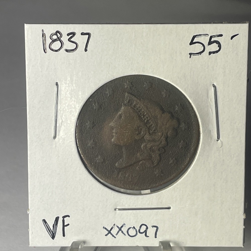 1837  LARGE CENT VF Condition XX097