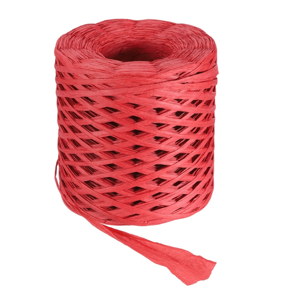 219 Yard Raffia Paper Craft Ribbon, Raffia Twine String, Red