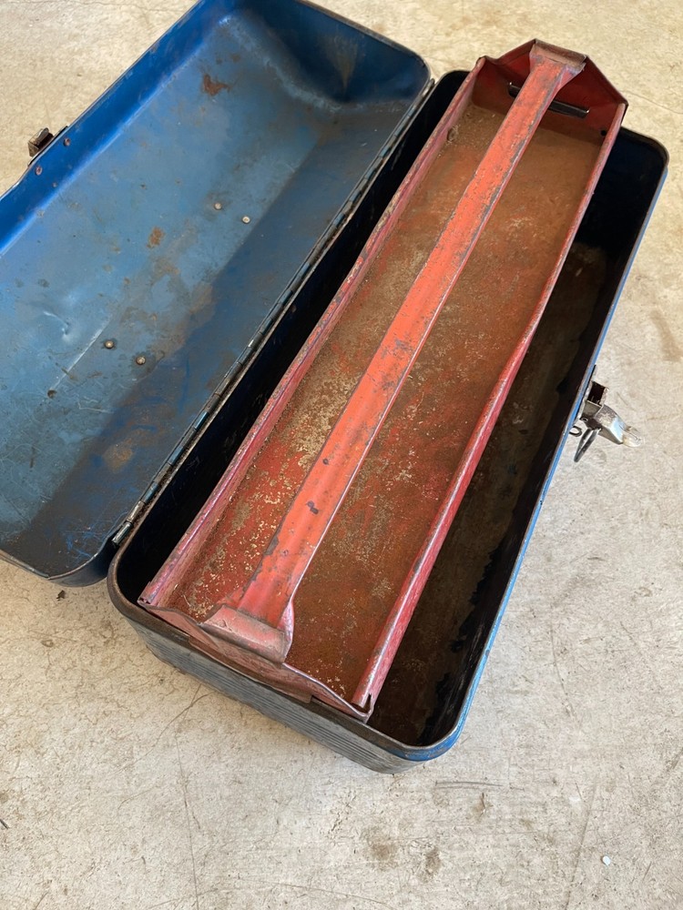 Rare Simonsen Rally Line Tool Box Blue with Red Tray