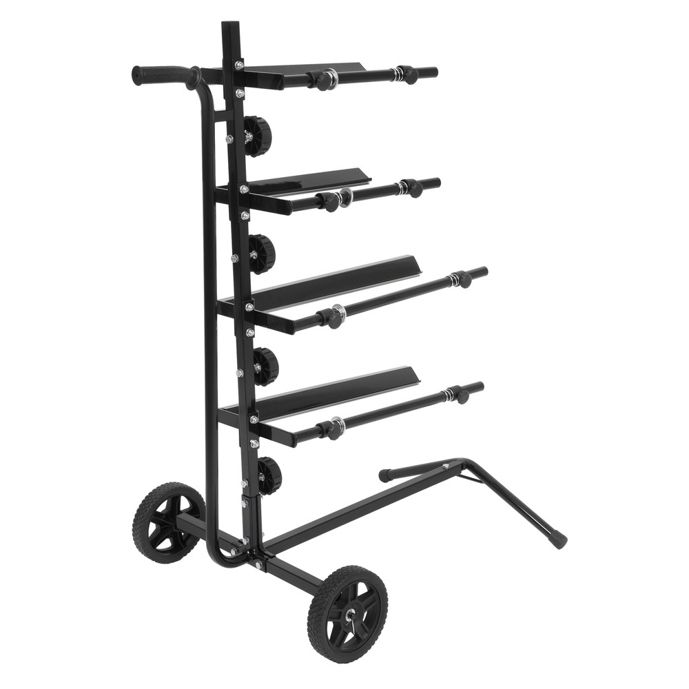 Mobile Masking Paper Machine Auto Body Paint Tree Stand Multiple Rolls Black