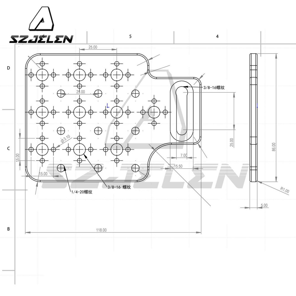 Universal Camera Expansion Side Panel Kit,ARRI Alexa Mini Camera Shoe Mount