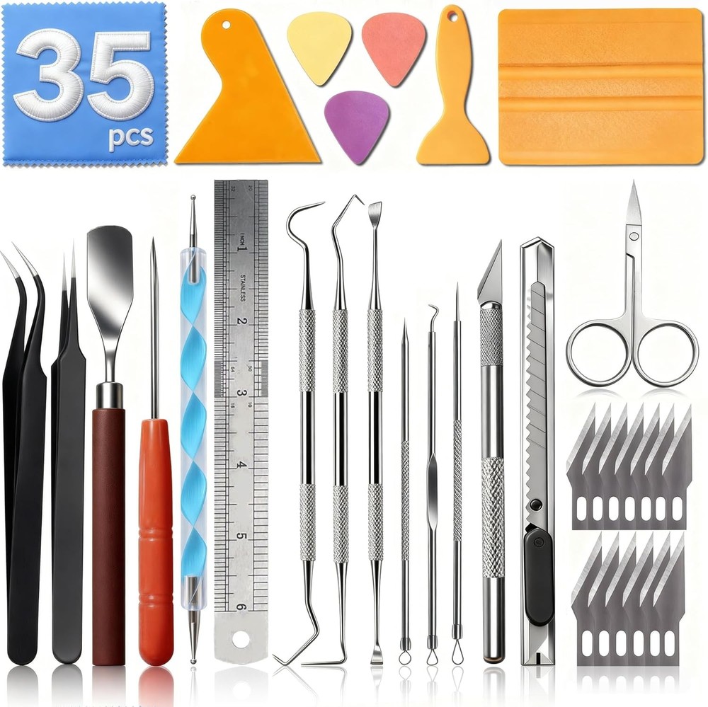 35 Piece Vinyl Weeding Tools Set - Precision Crafting Tools for Easy Weeding