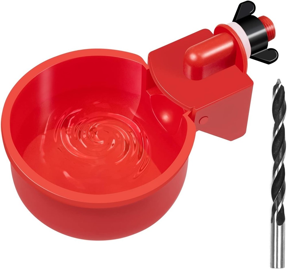 Effortless Automatic Gravity Chicken Waterer - 8 Durable Cups Included
