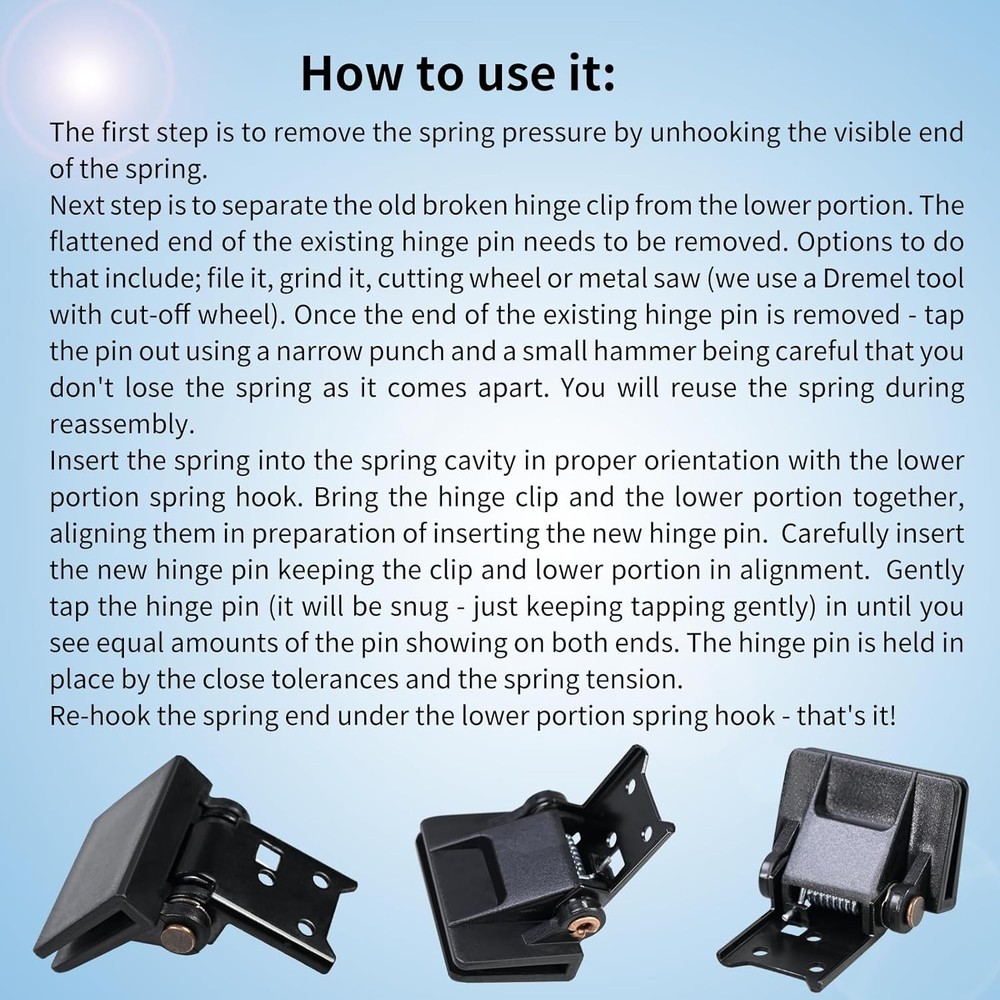 Dust Cover Hinge for Various Turntable Models - Easy Installation